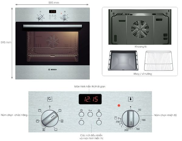 Hướng dẫn sử dụng lò nướng Bosch