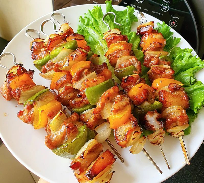 Thịt xiên rau củ nướng 