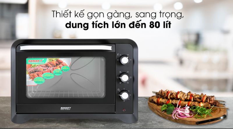 Lò nướng 80L mang đến vẻ hiện đại, sang trọng cho không gian bếp