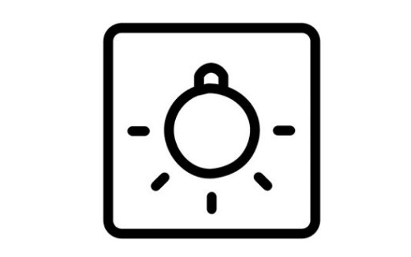 Ký hiệu ánh sáng bên trong lò